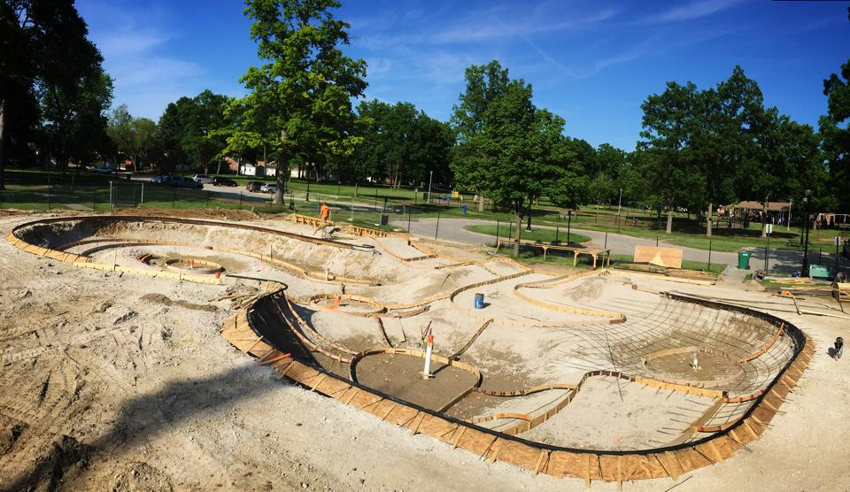 Clawson, Michigan Skatepark construction