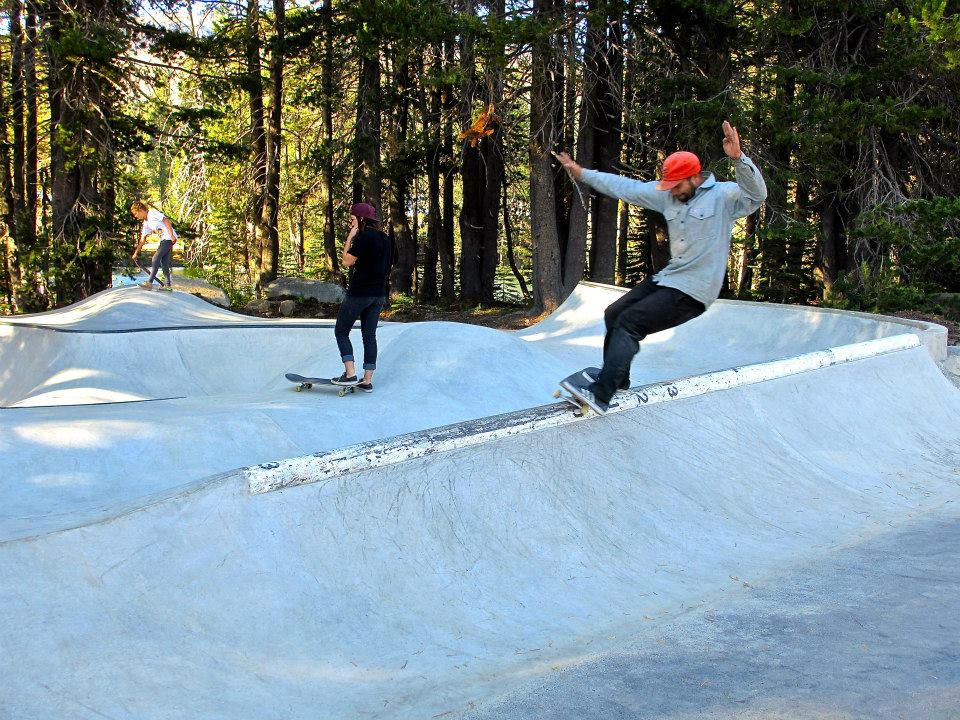 Billy with a hurricane at the Woodward Tahoe skatepark