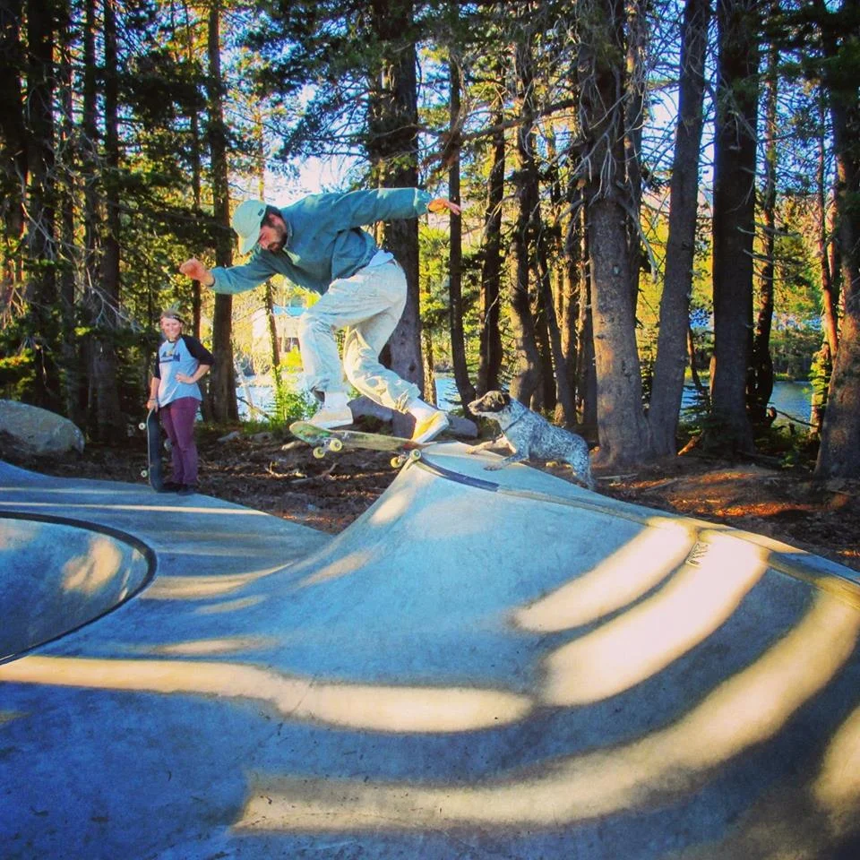 Michael Walty tailslide at the Woodward Tahoe Skatepark