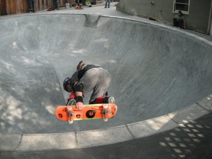 The happy owner testing out the new bowl