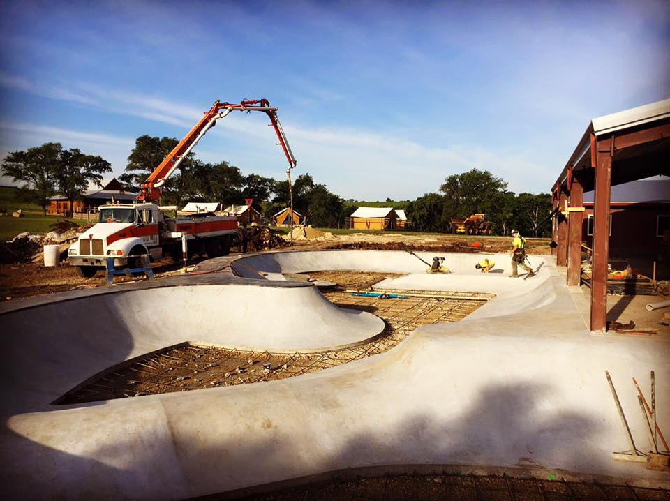 Camp Wood YMCA Skatepark construction