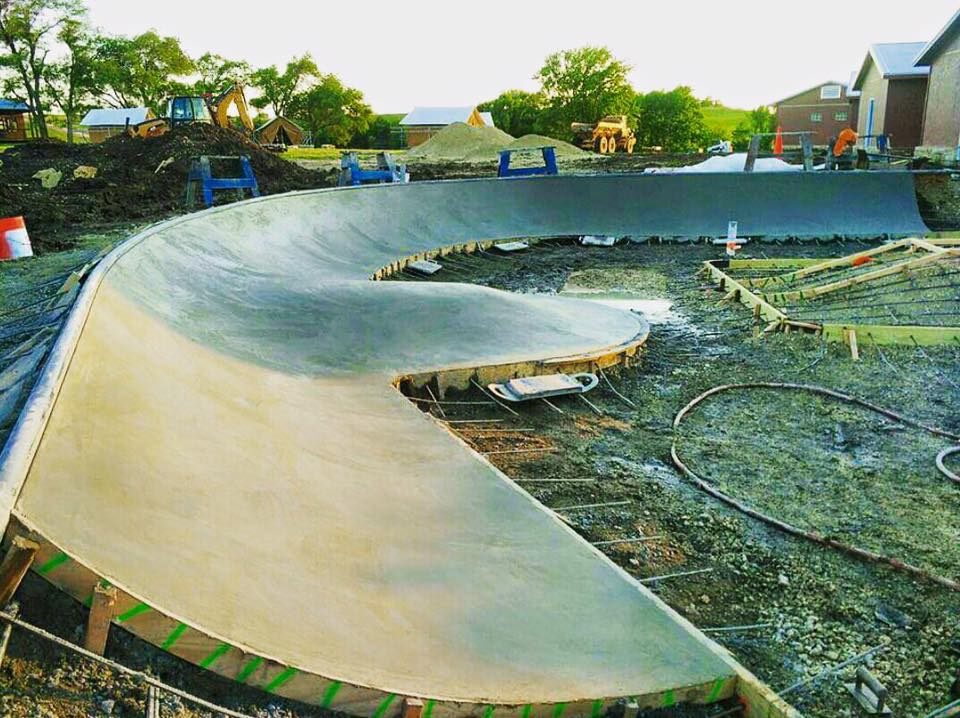 Camp Wood YMCA Skatepark construction