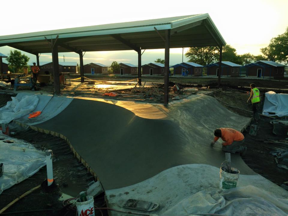 Camp Wood YMCA Skatepark construction