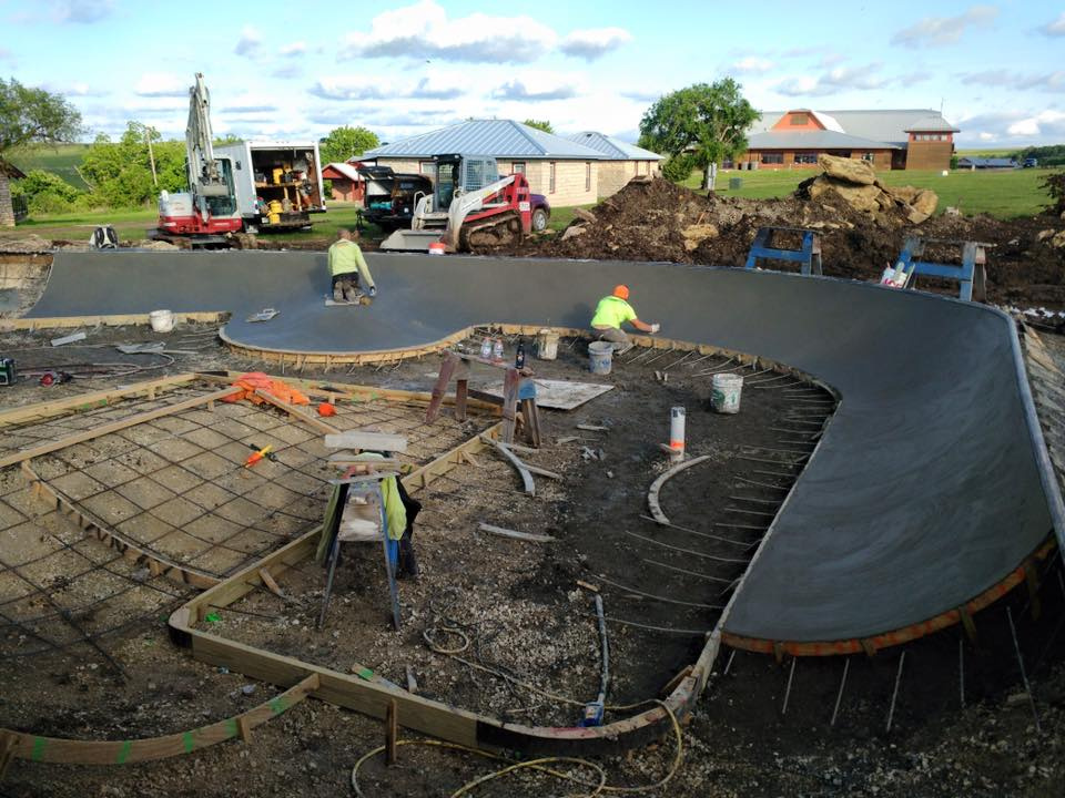 Camp Wood YMCA Skatepark construction