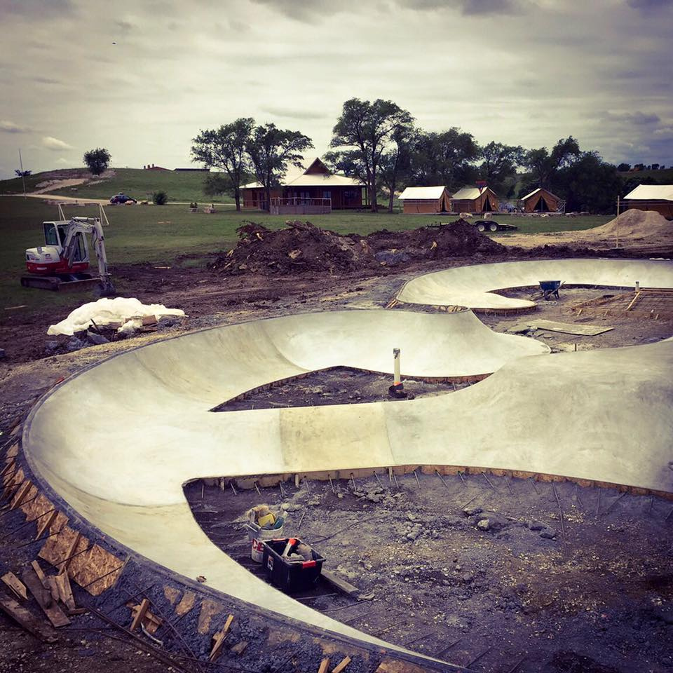 Camp Wood YMCA Skatepark construction