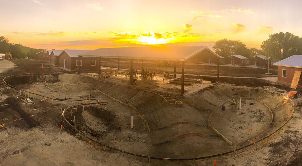 Camp Wood YMCA Skatepark construction