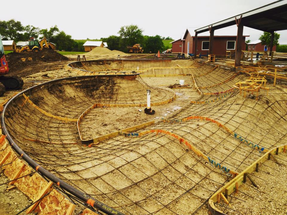 Camp Wood YMCA Skatepark construction