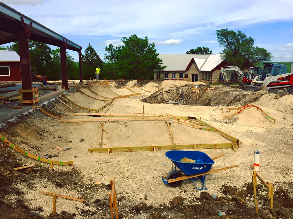 Camp Wood YMCA Skatepark construction