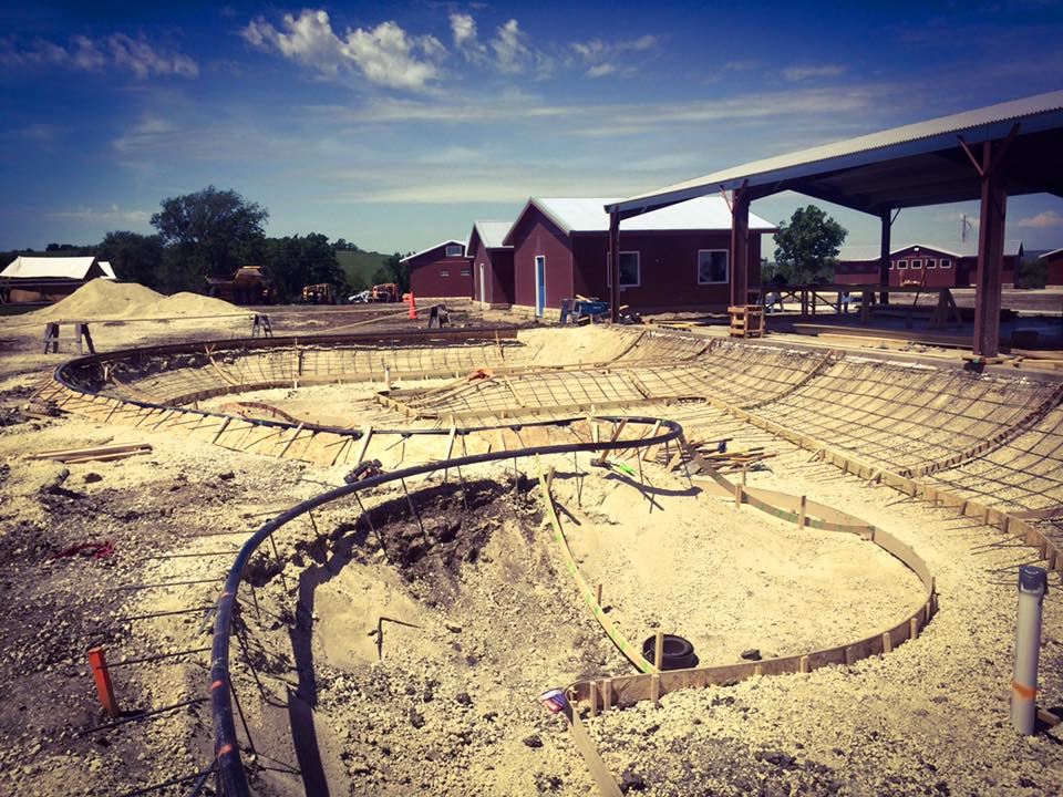 Camp Wood YMCA Skatepark construction