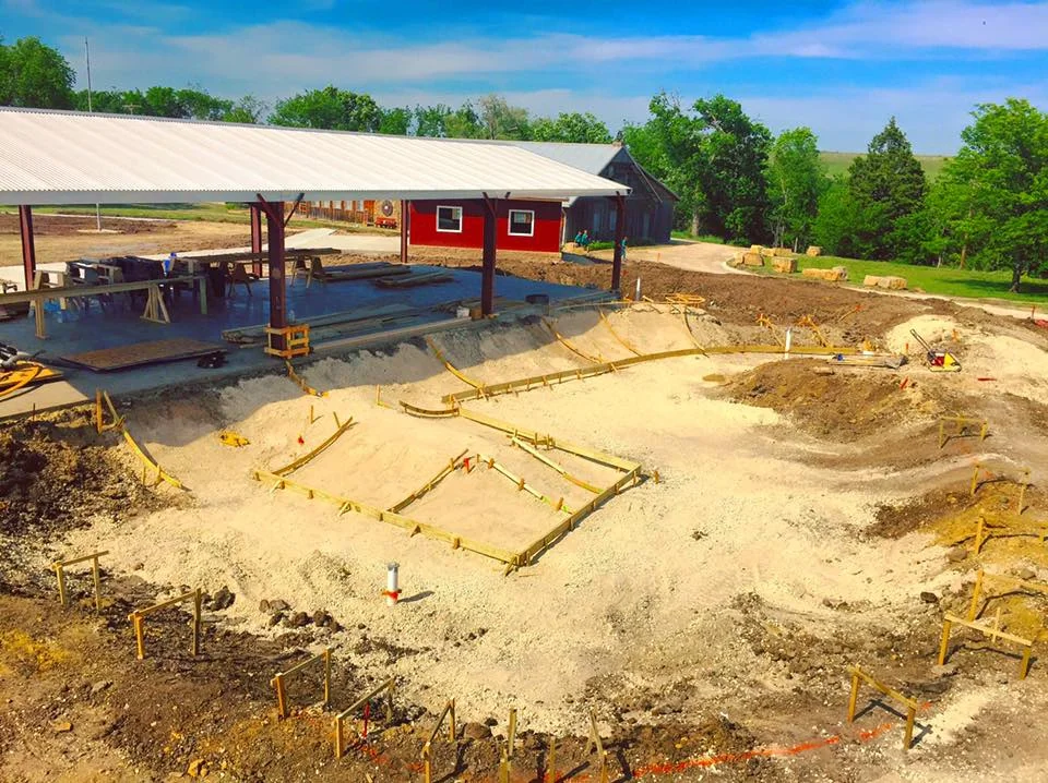 Camp Wood YMCA Skatepark construction