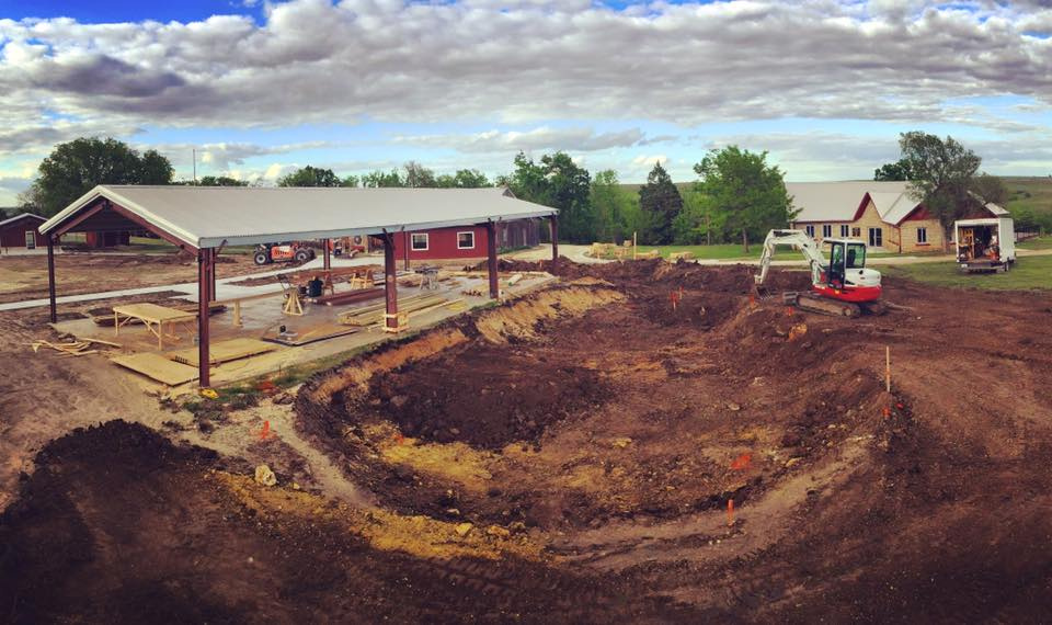 Camp Wood YMCA Skatepark construction