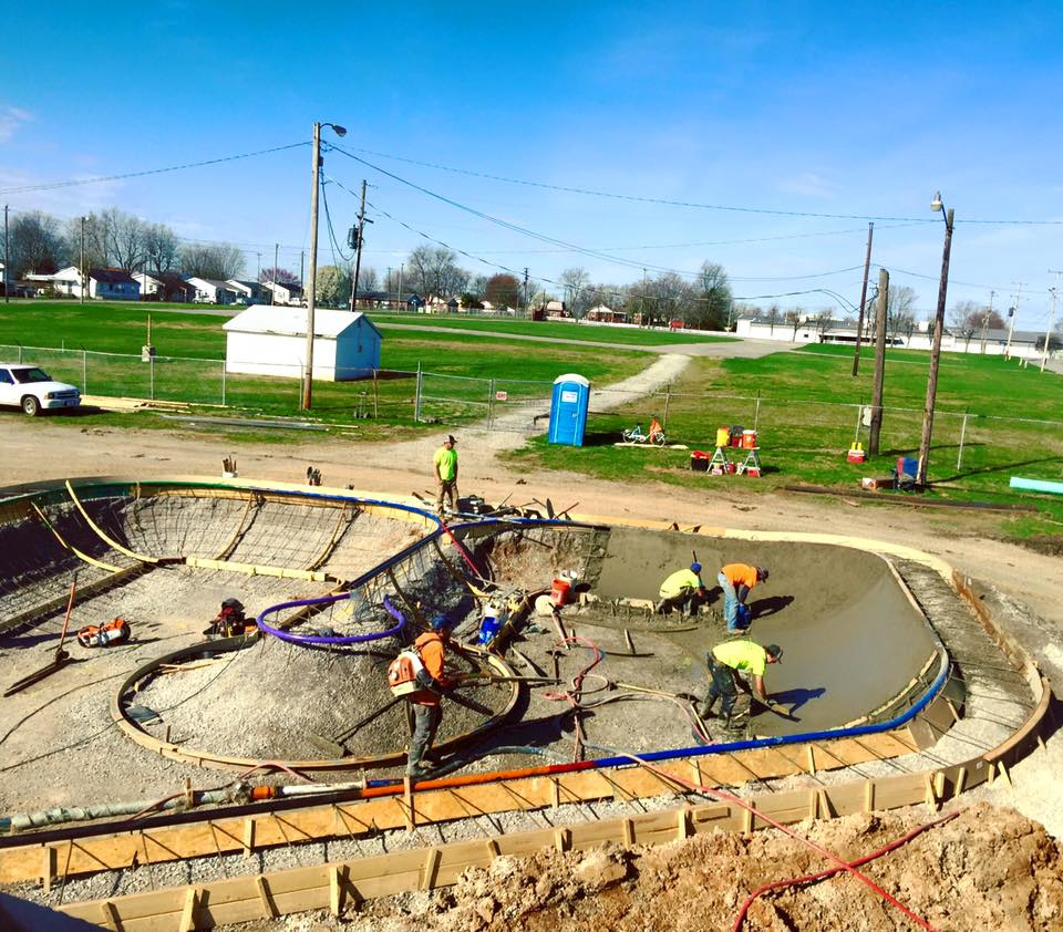 First concrete pour in Hopkinsville, Kentucky