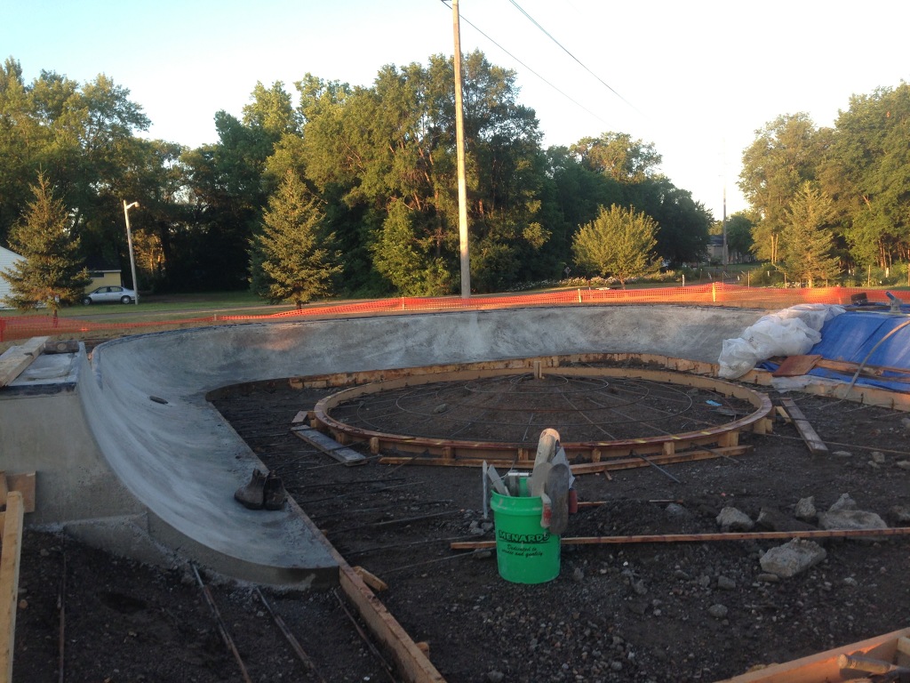 Eau Claire, Wisconsin Skatepark construction