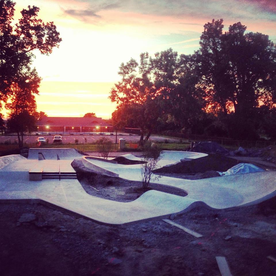 Buffalo, New York Skatepark at sunset