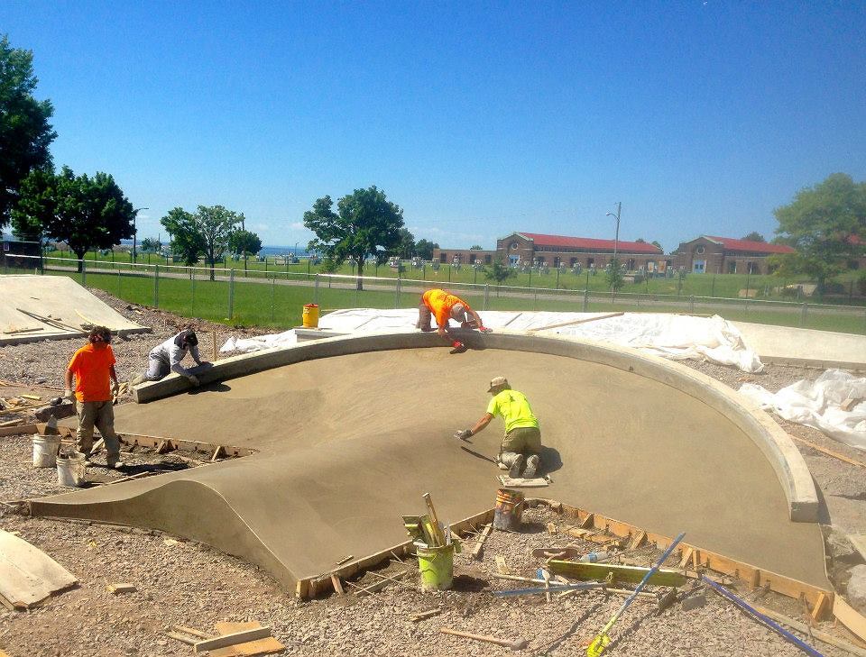 Buffalo, New York Skate Plaza construction