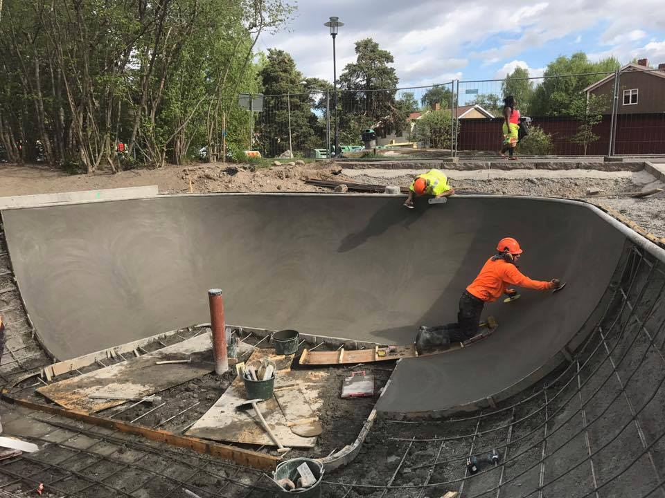 Concrete pour in Stockholm, Sweden