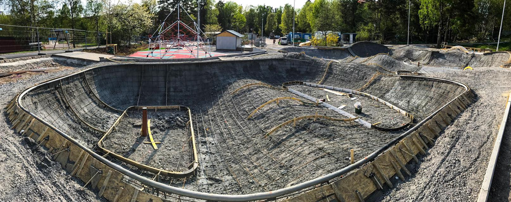 Stockholm, Sweden Skatepark construction