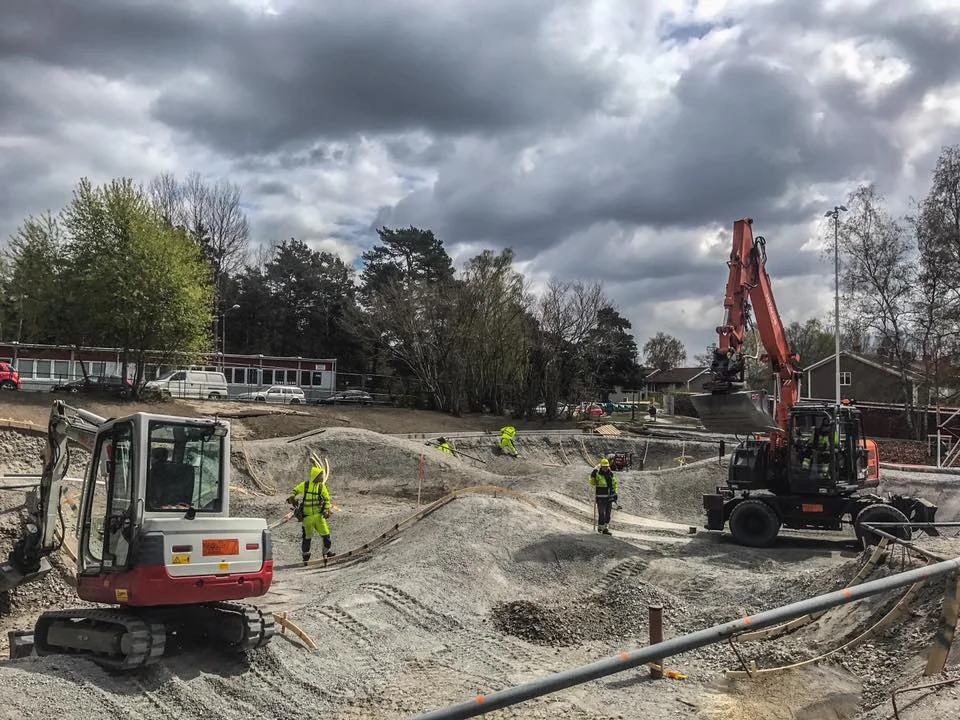 Stockholm, Sweden Skatepark construction