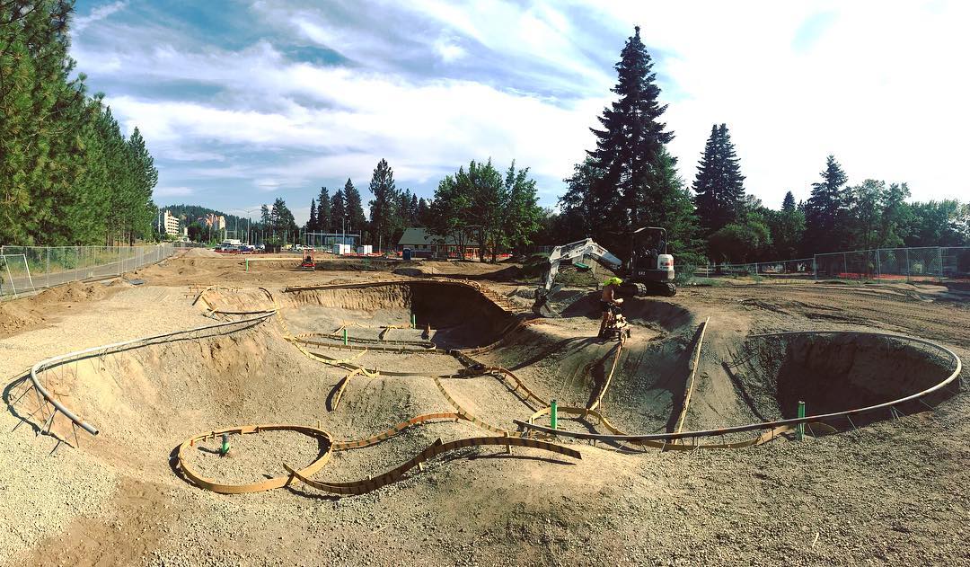 Coeur d'Alene, Idaho skatepark construction