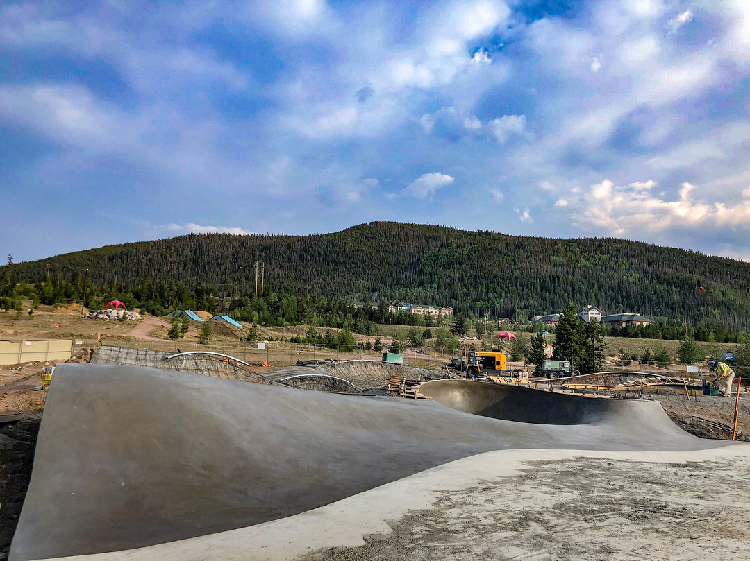 Frisco skatepark concrete pour