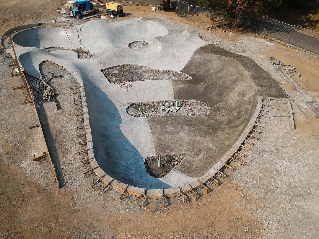Transition section at the Coeur d'Alene Skatepark 👀👌🏽