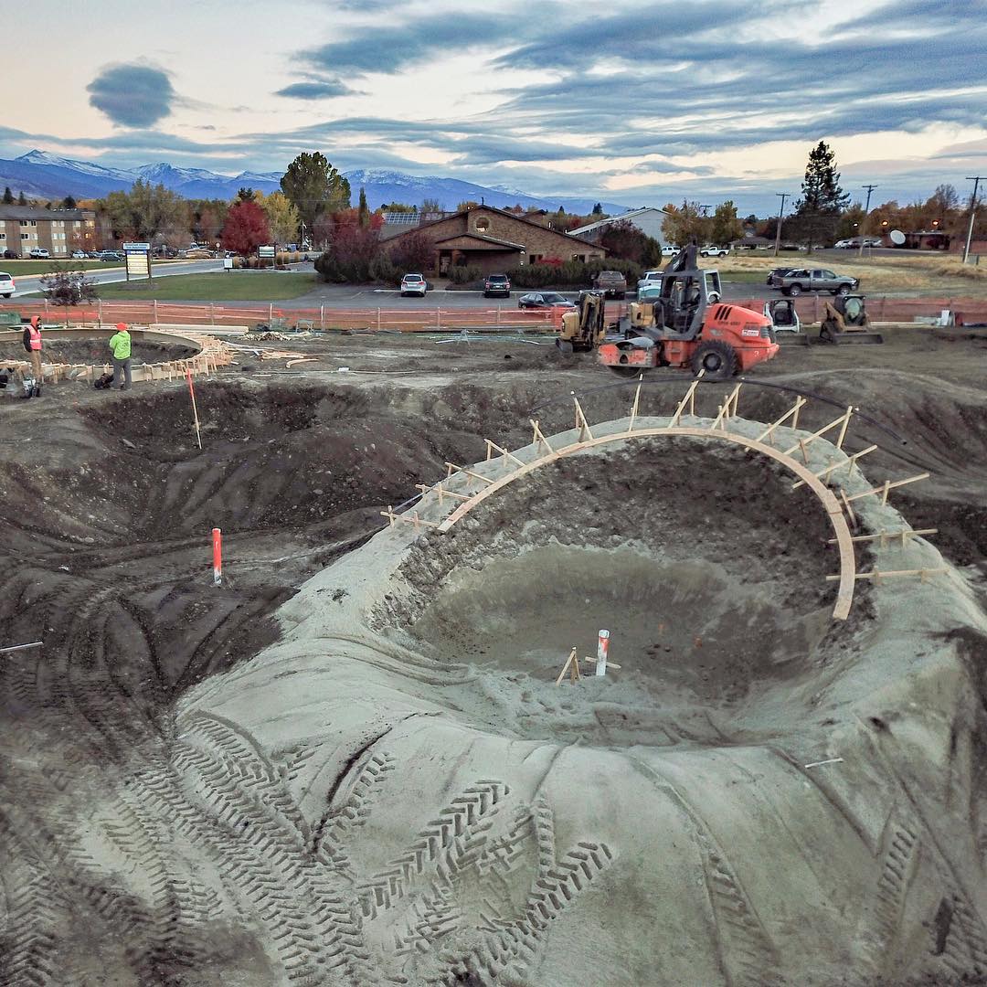 A little glimpse of the new Hamilton, Montana Skatepark 😍😲 Thank you Circle 13