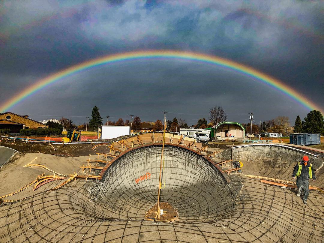 Double Rainbow 🌈 with the #skateboarding pot of gold 💯 