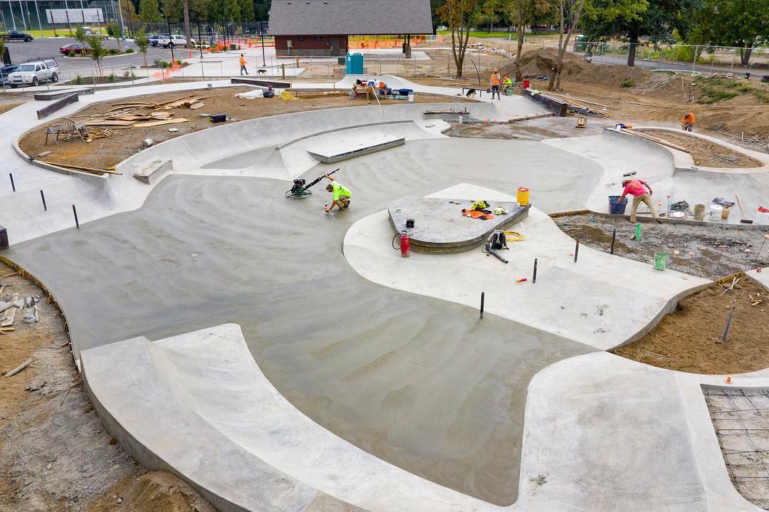 Skate plaza 😎construction in Coeur D’alene, Idaho 💯