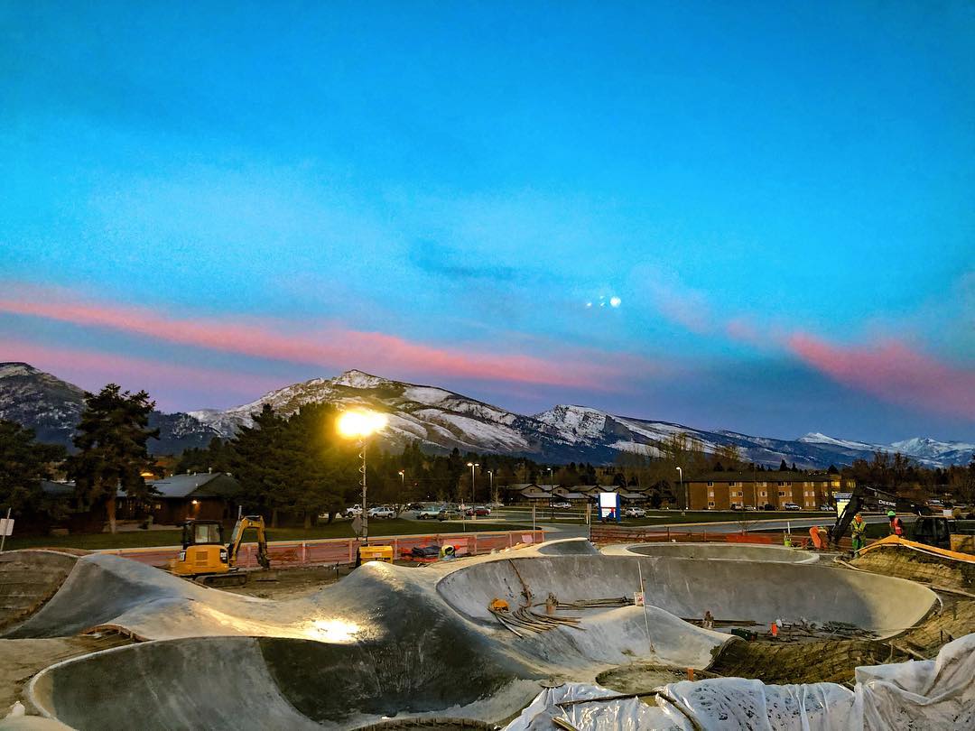 The beautiful Hamilton, Montana skatepark. It may be buried under multiple feet of snow currently but it will be ready &amp; waiting come spring.