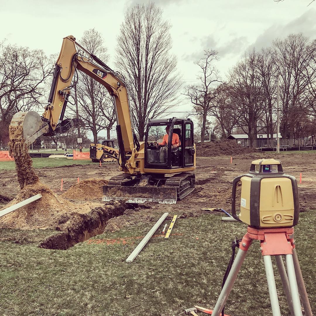 We broke ground this week on the Ferndale, Michigan Skatepark 💪🏽🚜 