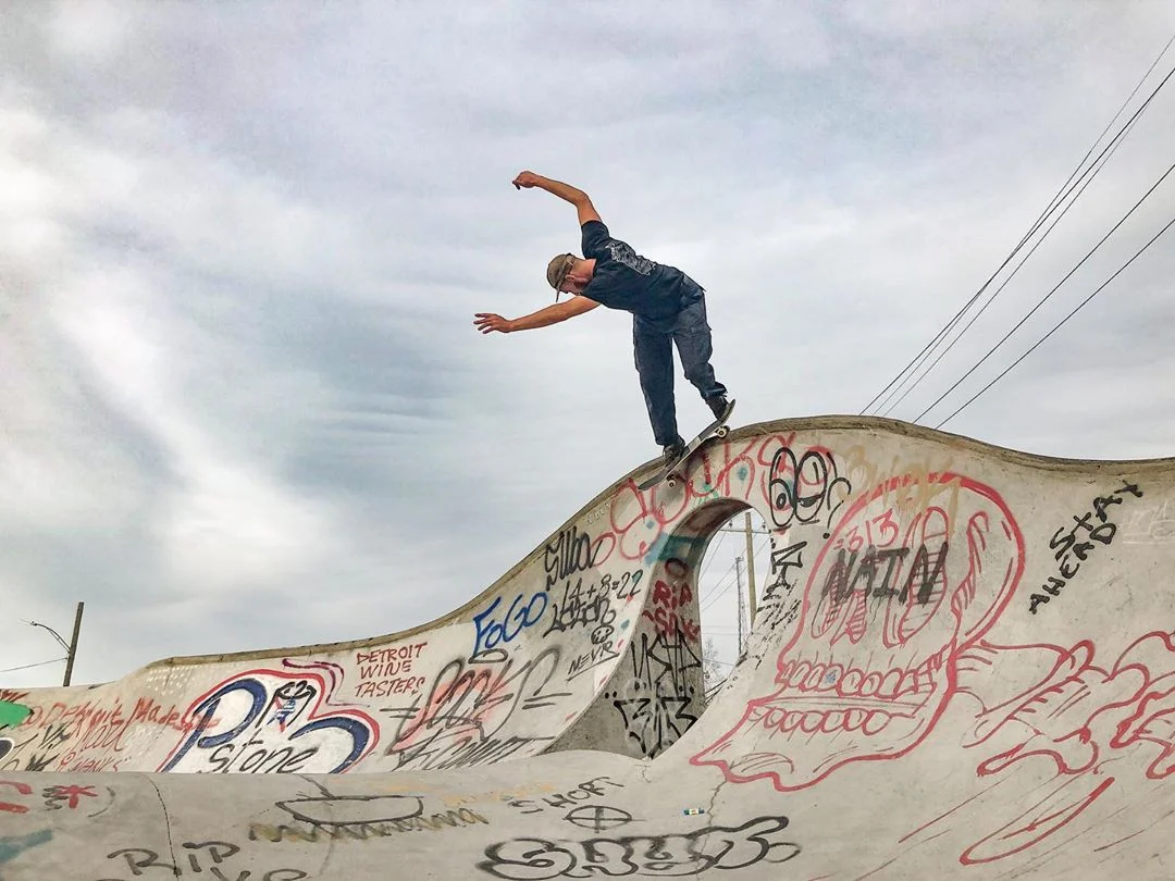 Skate Detroit 💯 @yaqa_flaqa gets the grind at Ride It Sculpture Park