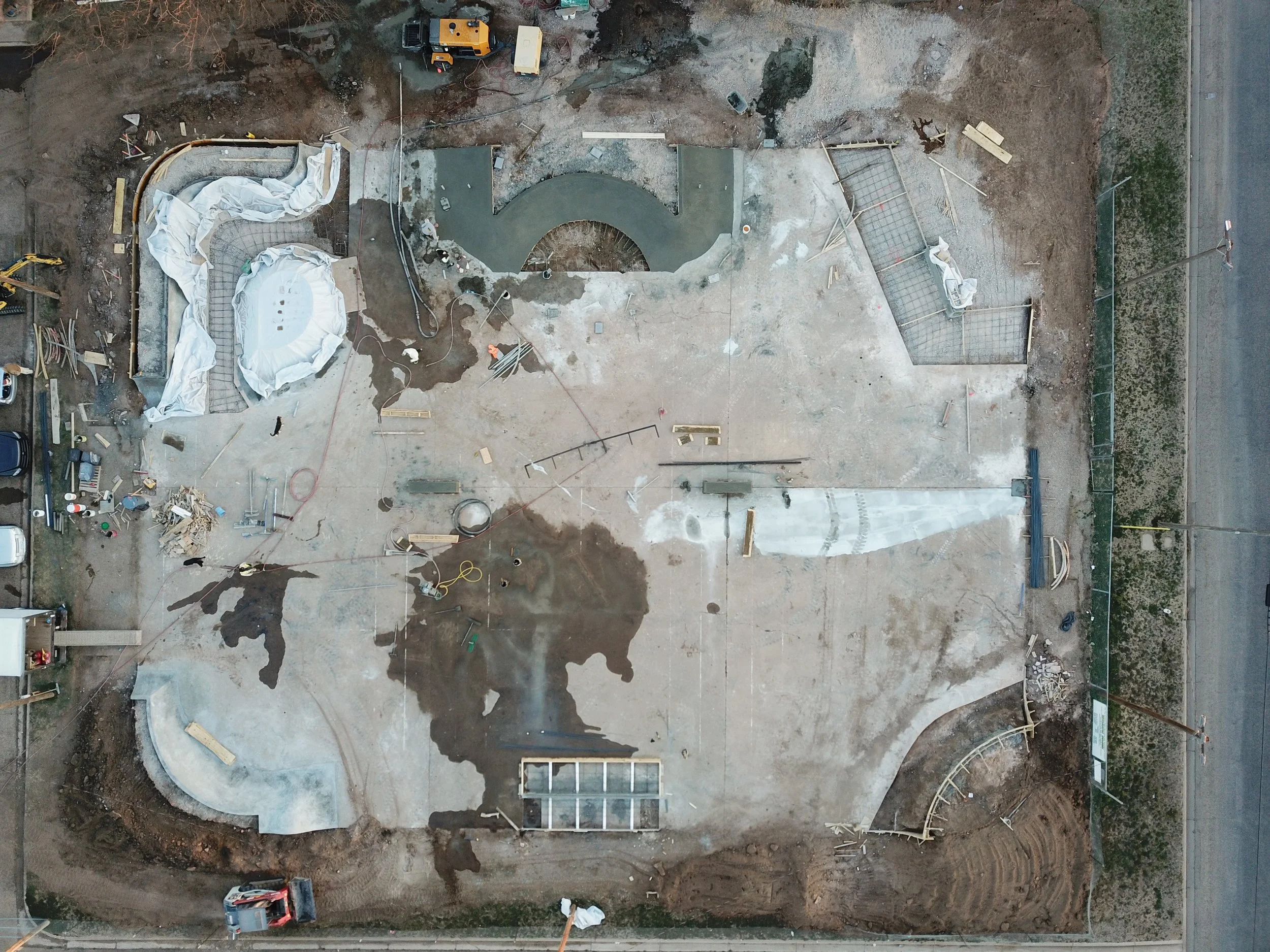 An exercise in #skateparkrecycling ♻️ Idalou, Texas. We turned a defunct tennis court into a super fun skate zone ✅ 