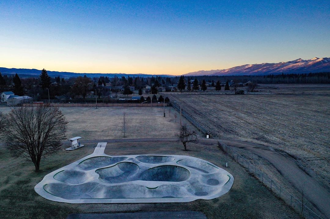 Stevensville Skatepark 💙 the first park we built in the #bitterrootvalley 