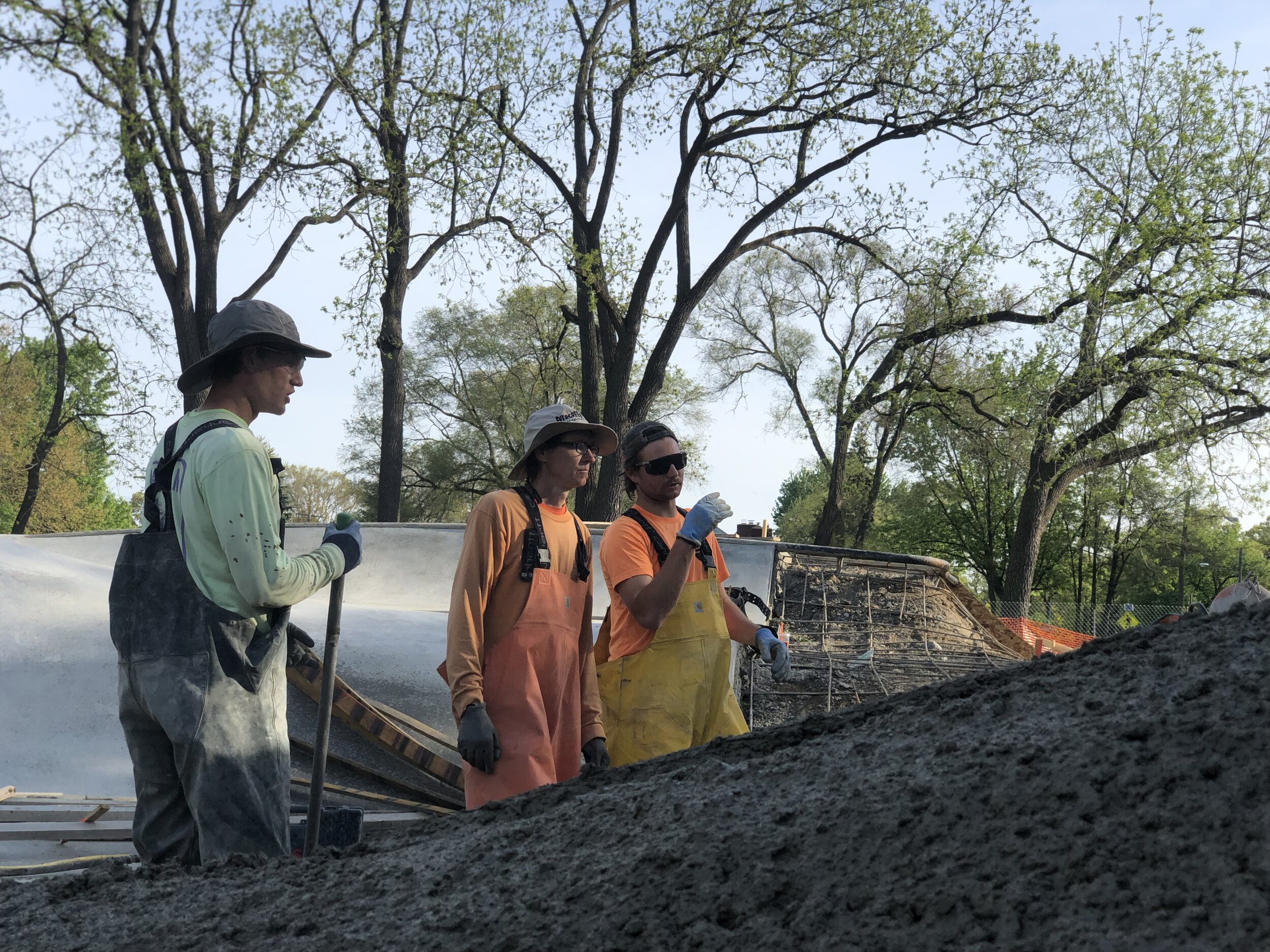 #shotcrete in Ferndale, Michigan 💪🏽 Shotcrete is sprayed concrete conveyed through a hose and pneumatically projected at a high velocity onto a surface.