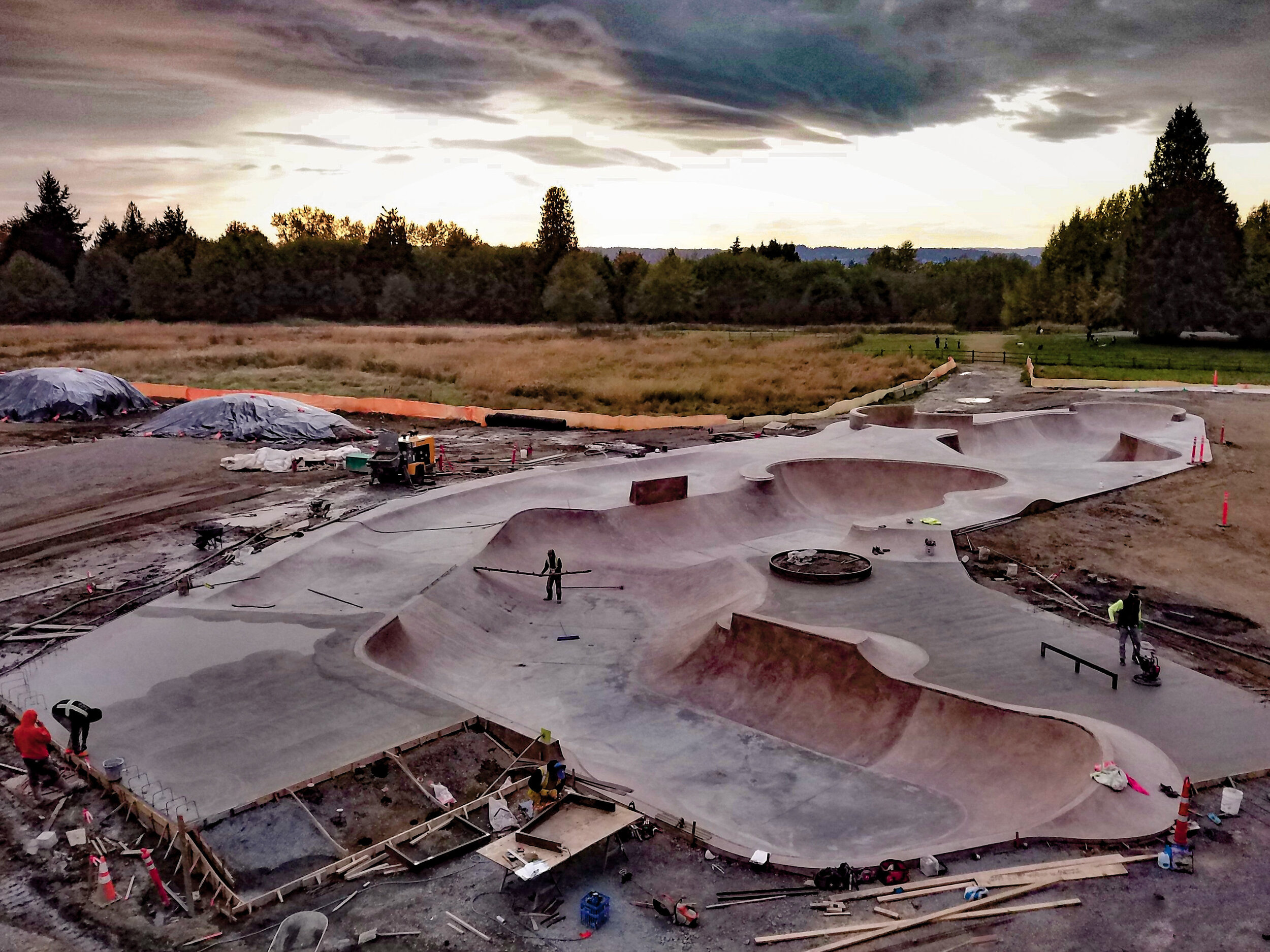 Lake Stevens, Washington skatepark construction 😎
