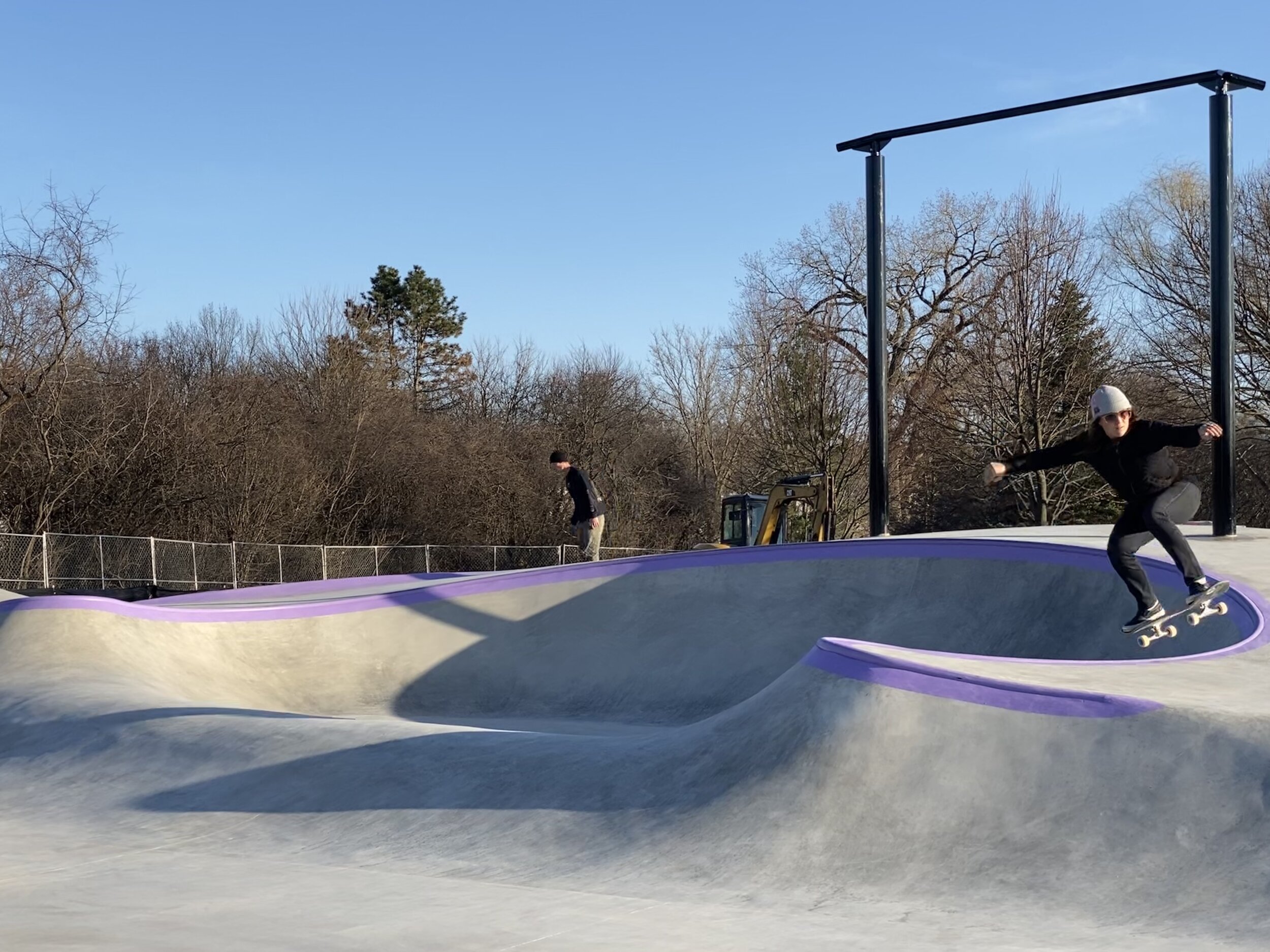 FUN test runs at the new Vernon Hills, Illinois skatepark 💥 #nootthedog approved ✅