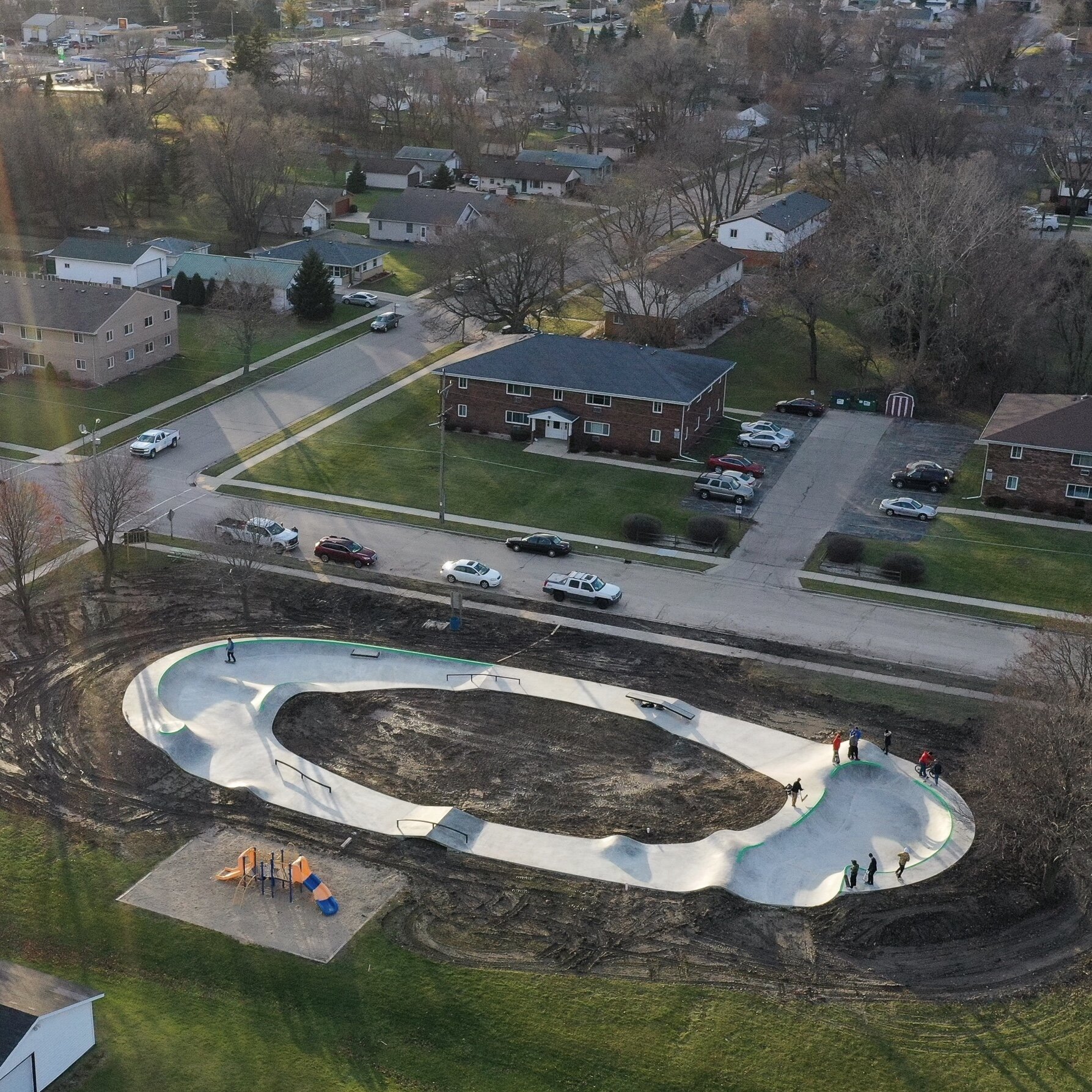 The Sturtevant, Wisconsin #skatepath is a great mixture of street obstacles, transition, &amp; flow and for its small footprint (5,900 square feet) it holds a crowd pretty well 💯 