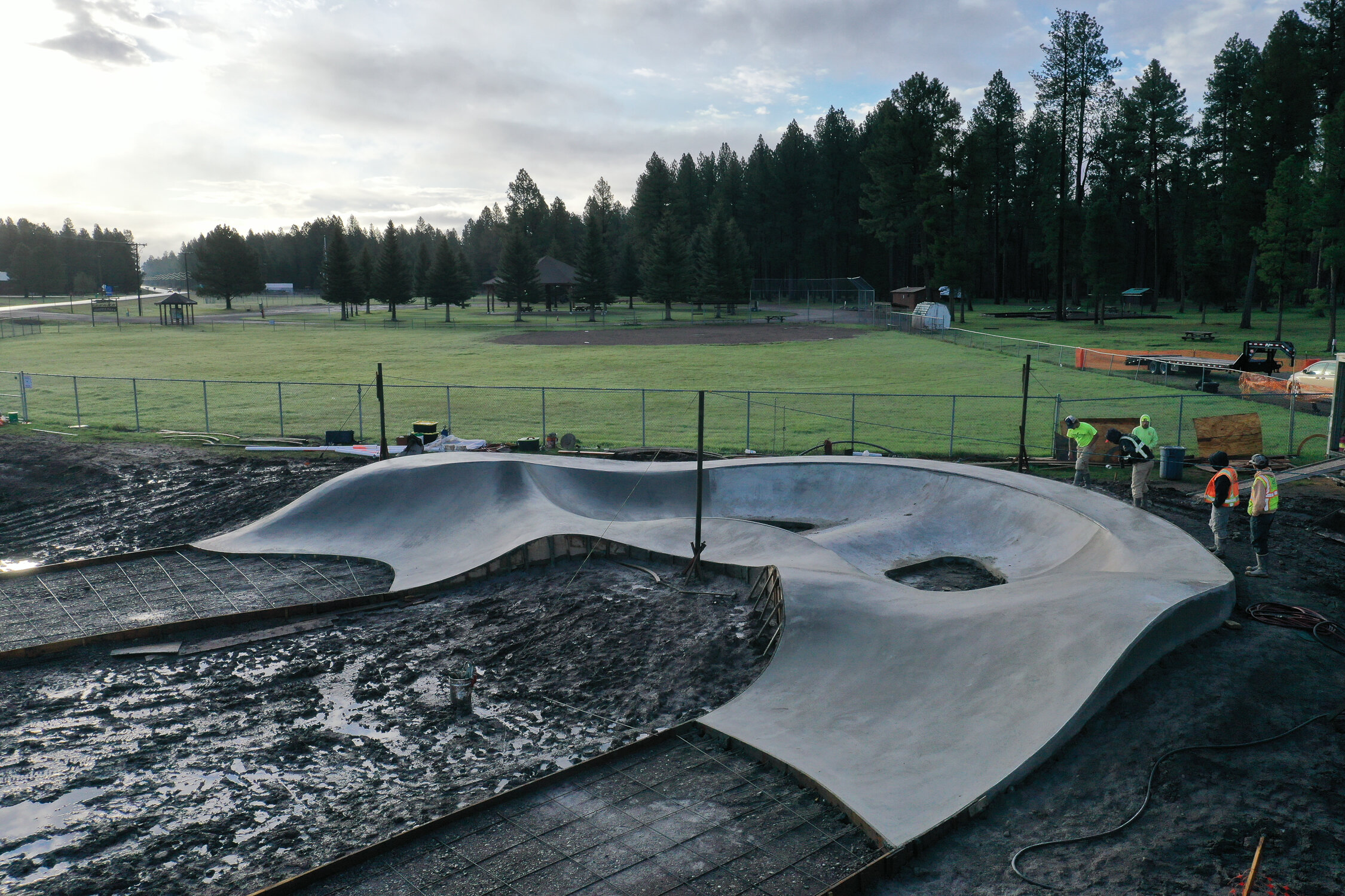 Mini ramp ➕ A creative take on an old favorite integrated into the new Lincoln, Montana skatepark 💥