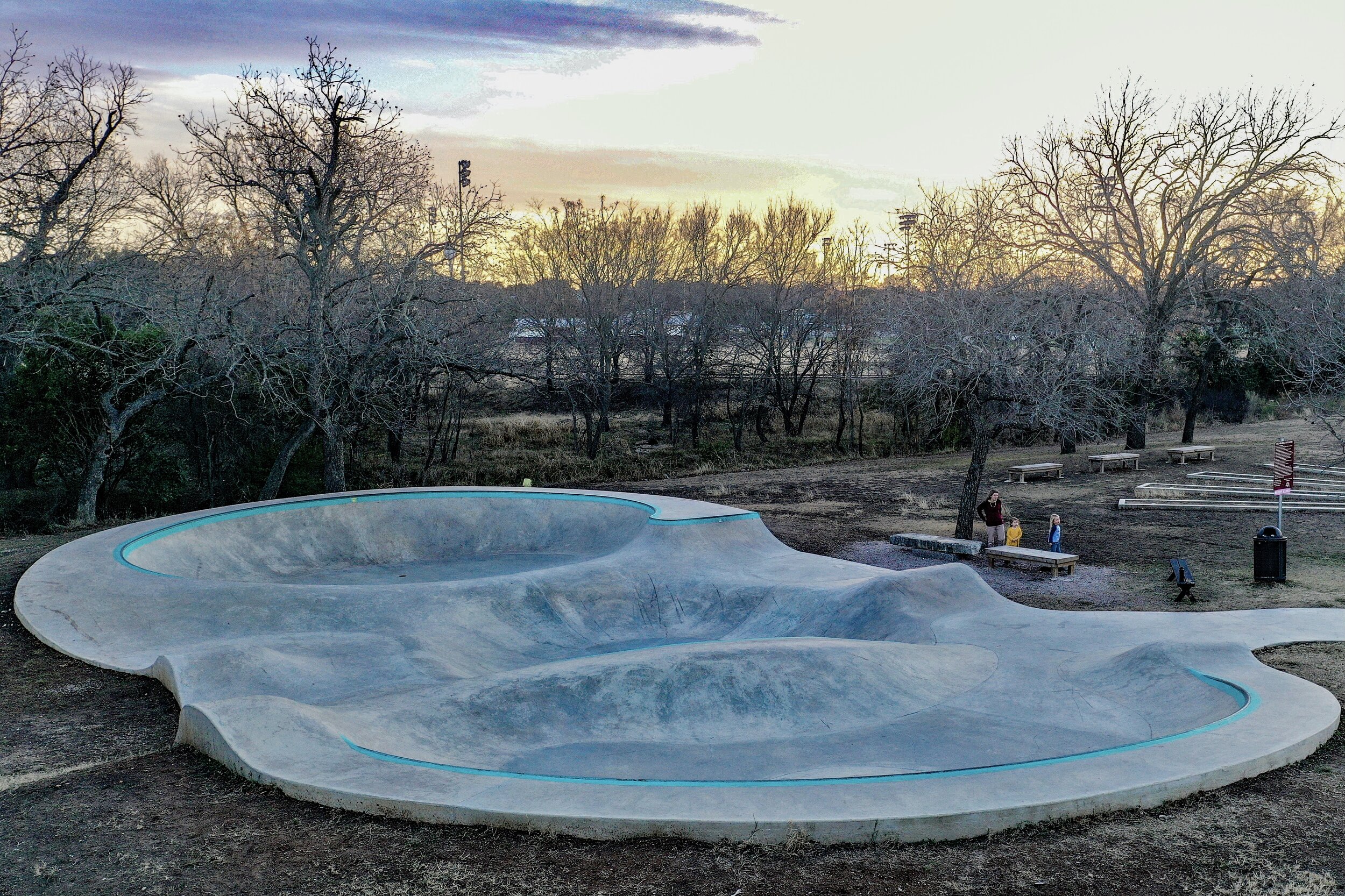 The Johnson City, Texas skatepark is one of our favorite small footprint skateparks 💥