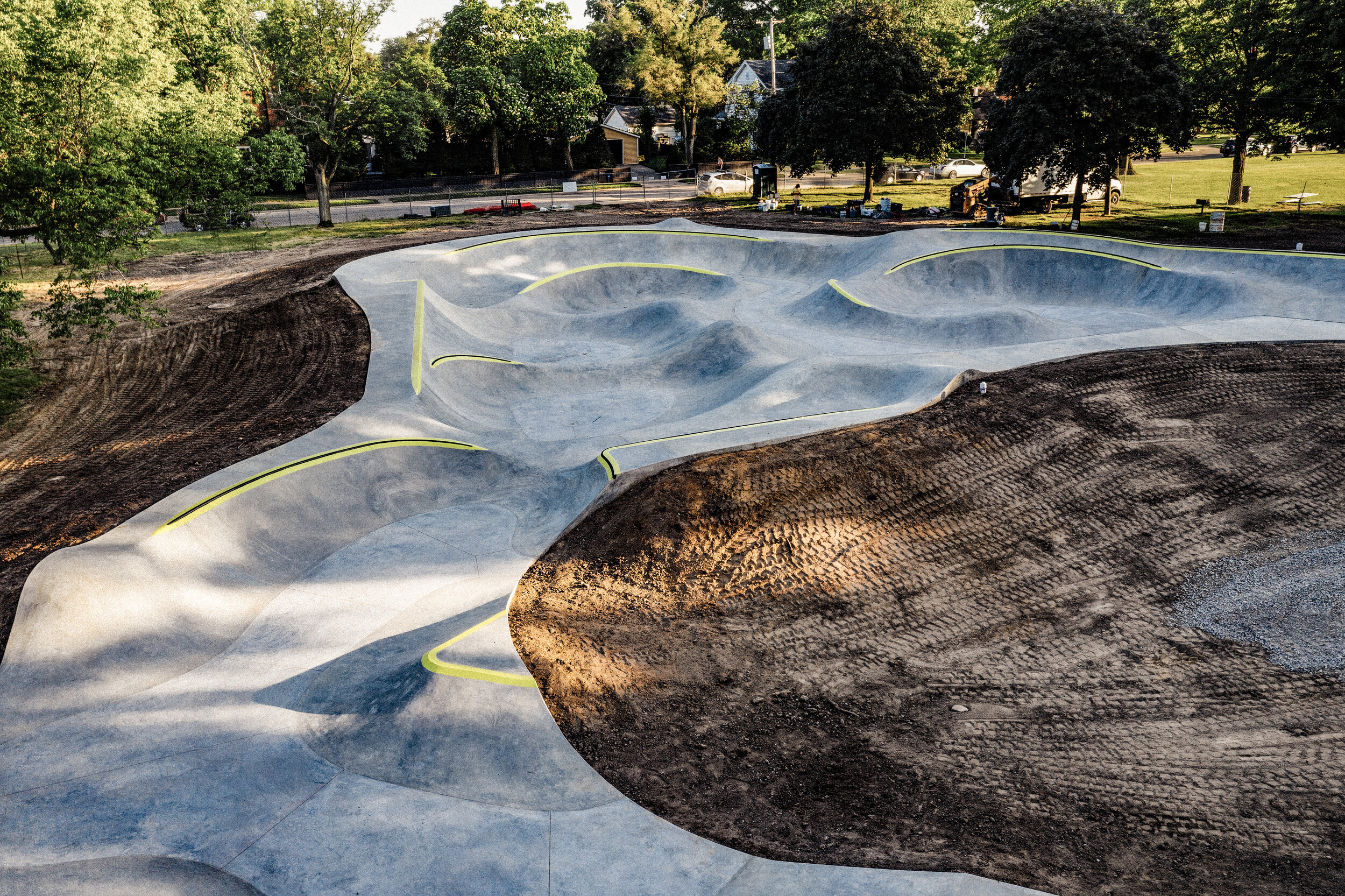 Mosey on over to the warm &amp; inviting Ferndale skatepark 〰️ a 2021 design award winner from Michigan Parks &amp; Recreation 💥 also one of the first built to play skatepark grant recipients