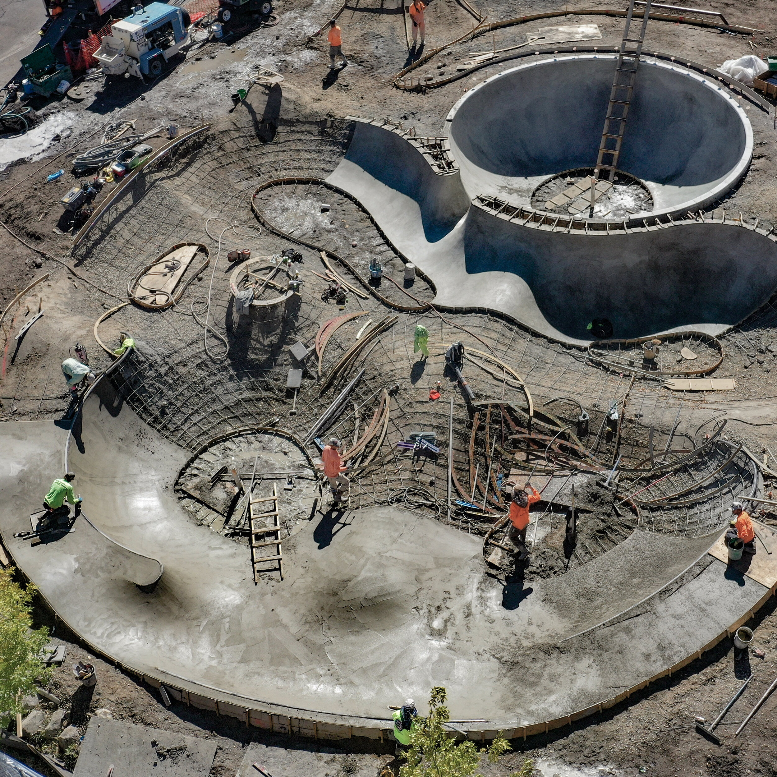 Bespoke concrete pour 💪🏽 Red, Lodge, Montana. This special park came together courtesy of Montana Pool Service