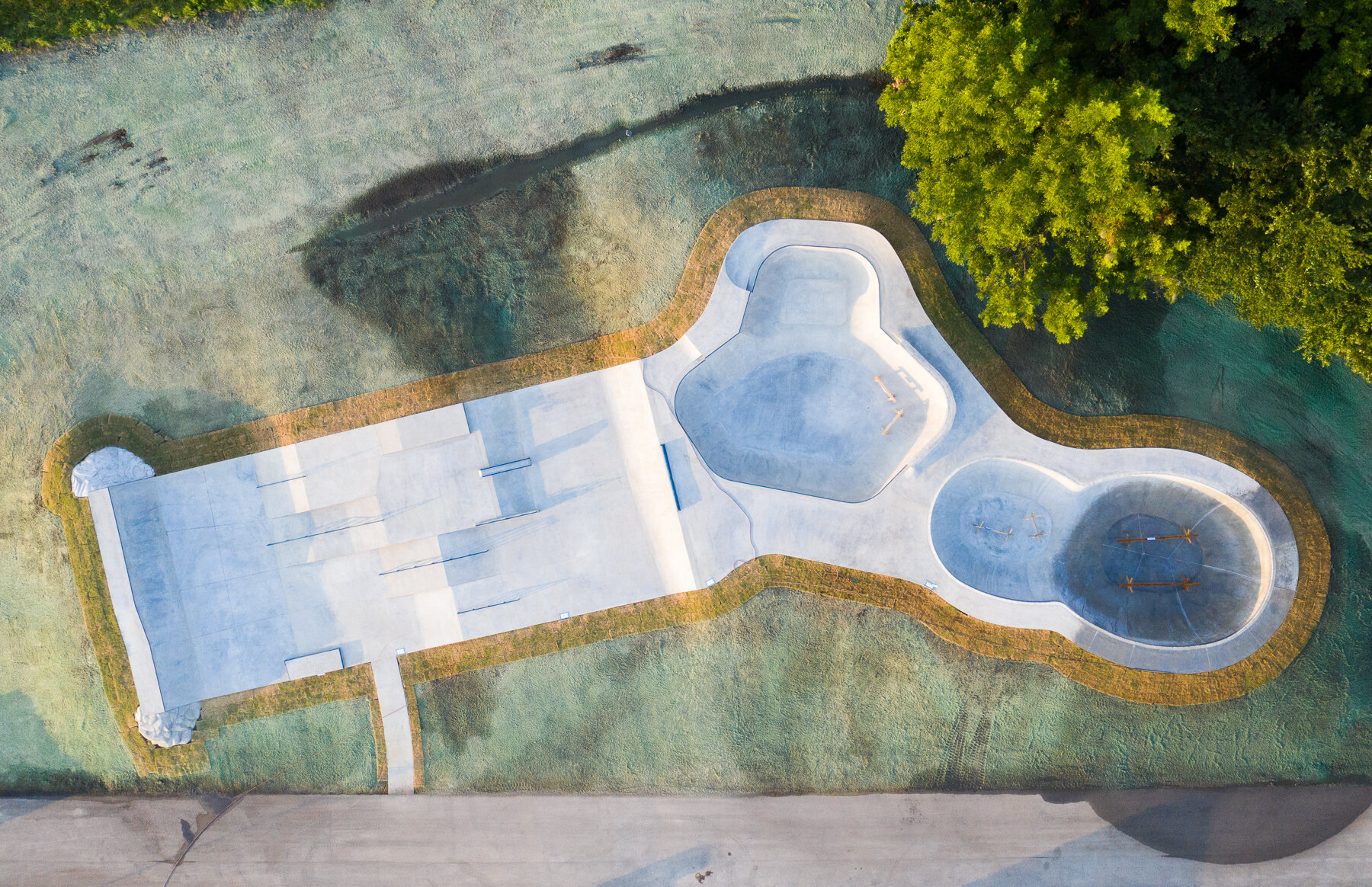 Construction by Evergreen Skateparks, Design by Ryan Crane