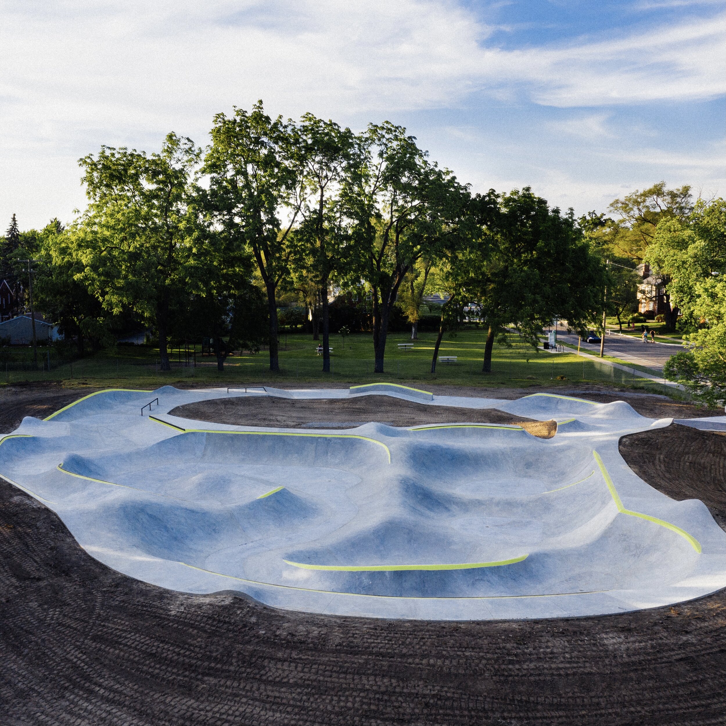 Fun and inviting in Ferndale, Michigan ✨ This skatepark won a 2021 design award from the Michigan Recreation and Parks Association (mParks) 🏆