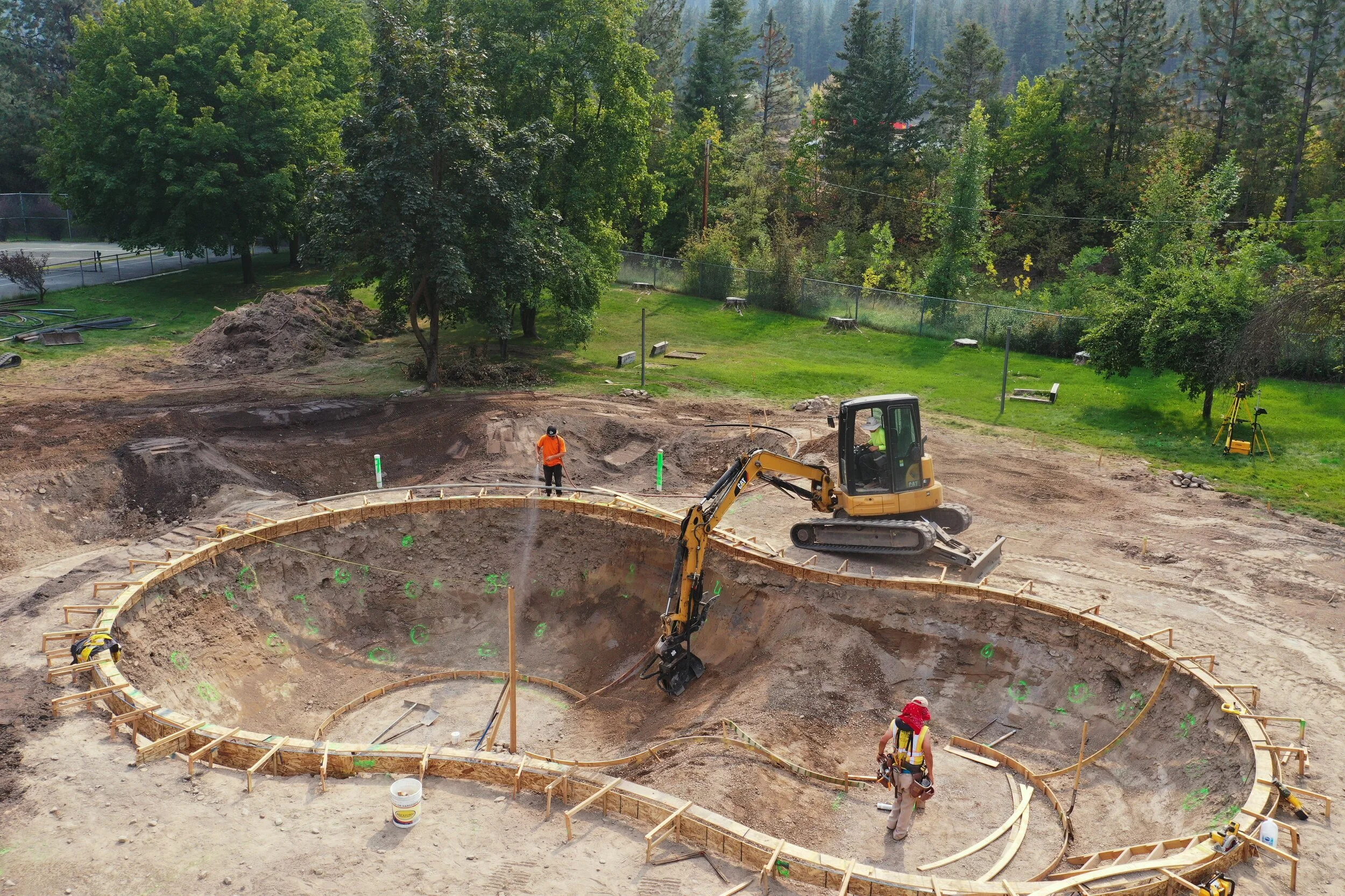 Montana just keeps getting better 😬😬😬 Peanut bowl 🥜 going up in Superior courtesy of montana pool service