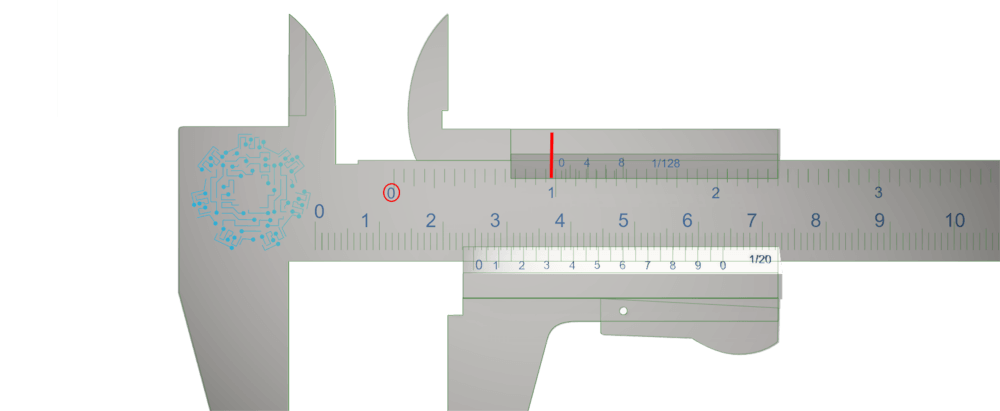 Vernier pulgadas.