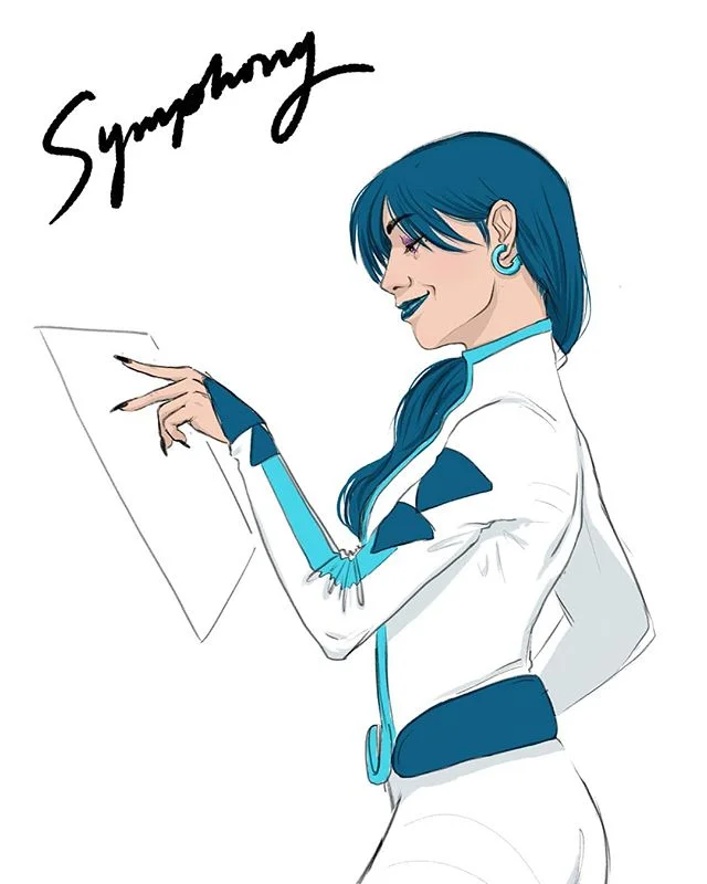 My friend's OC, Symphony!  This was fun drawing. I think I might continue drawing other's oc's.