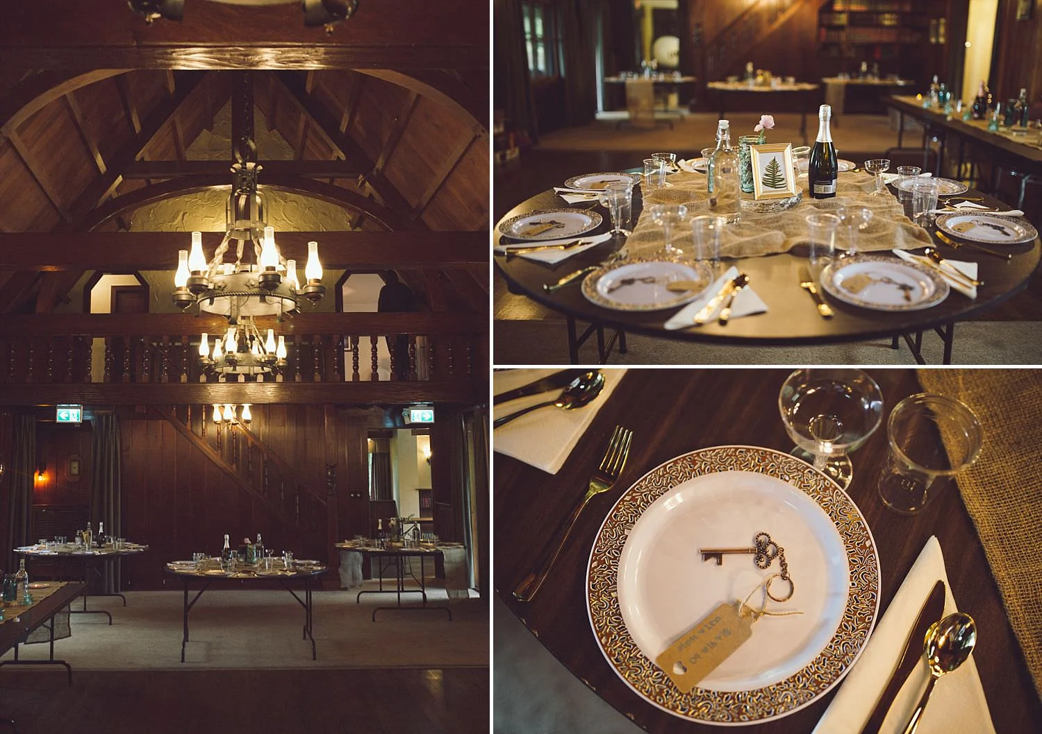 The main room at Minnekhada Lodge, along with the decorated guest tables