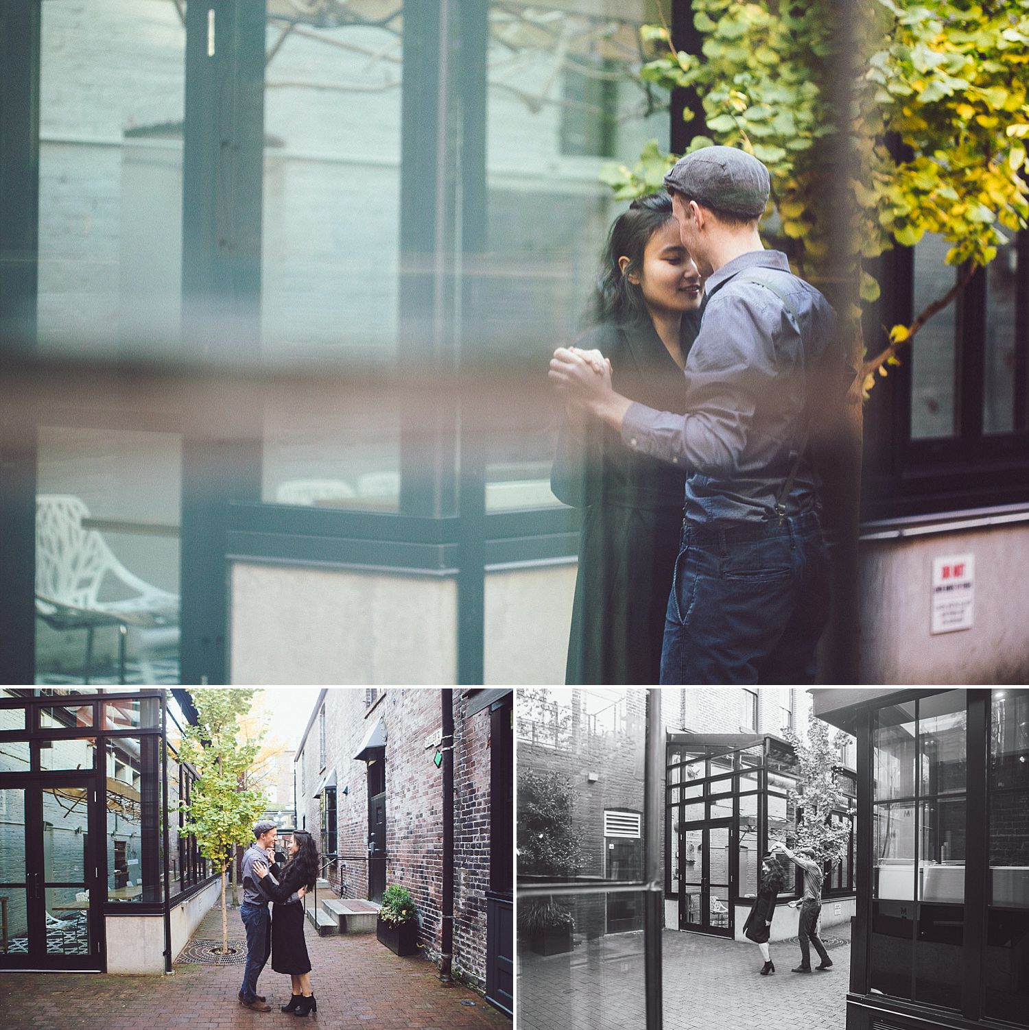 They found an alley to dance in, so cute!