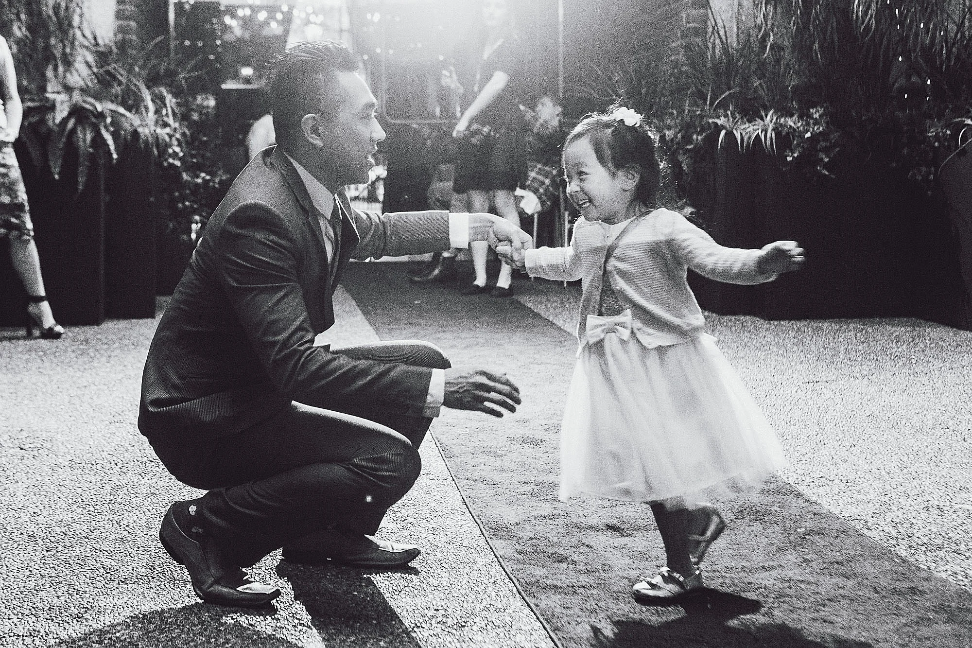 Father dancing with his daughter at a wedding