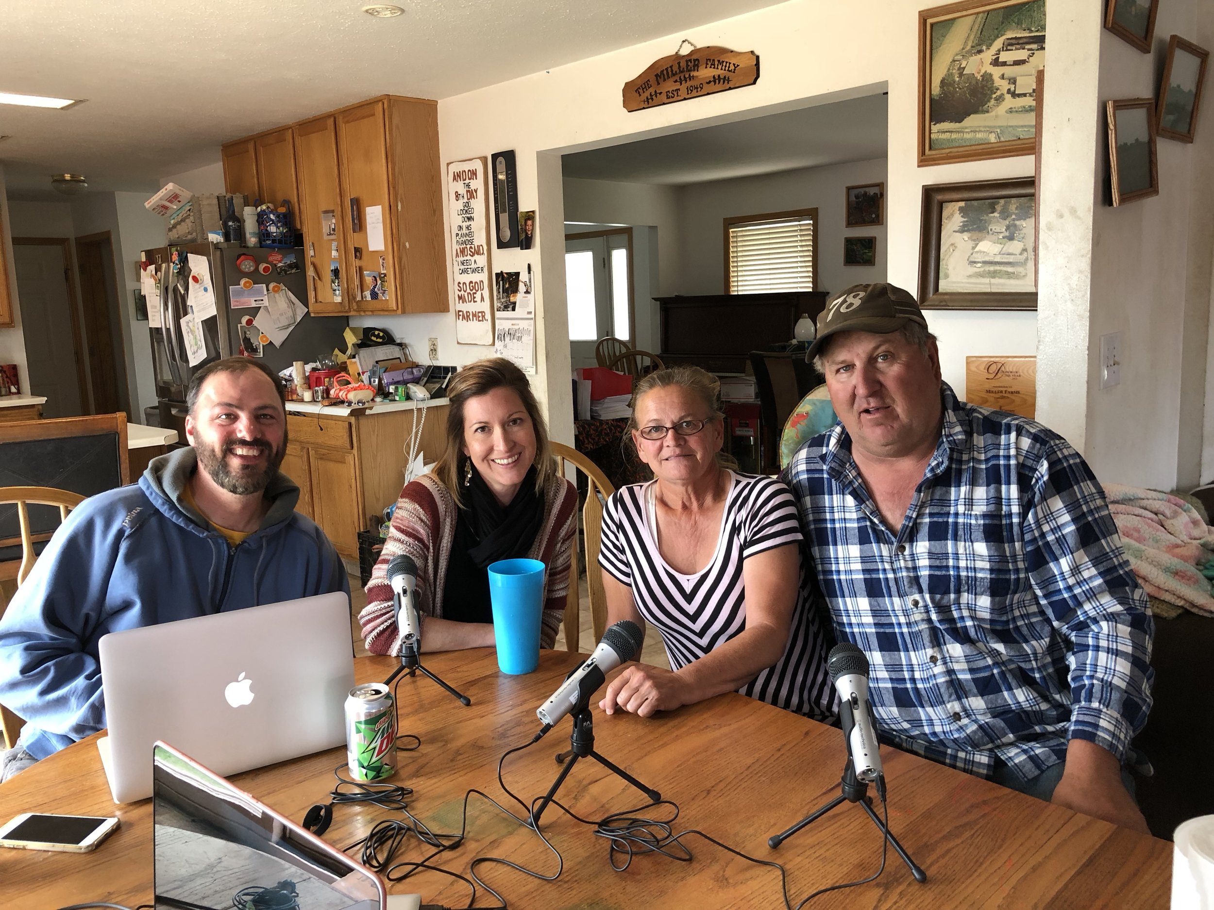 Sitting at the Miller Farms 'Eating and Meeting' Table